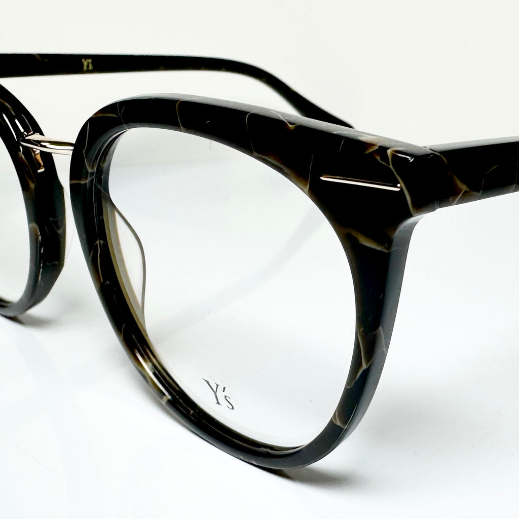 Yohji Yamamoto Y's YS1002 134 Women's Eyeglasses Frame in Brown - Authentic New