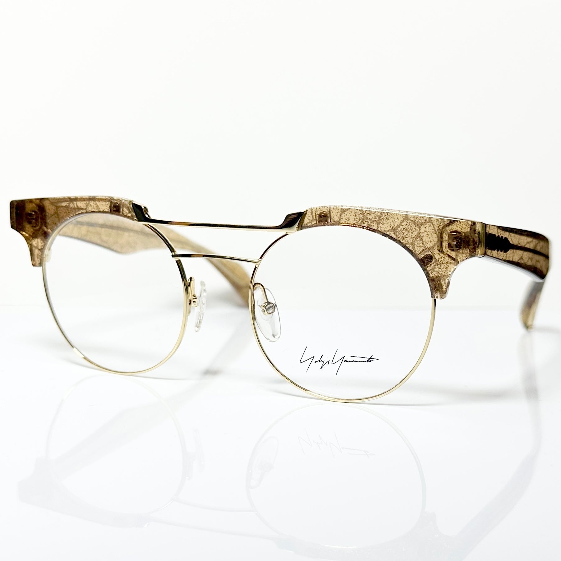 Yohji Yamamoto YY3009 180 Women's Eyeglasses Frame in Gold - Authentic New
