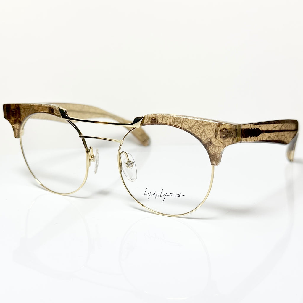 Yohji Yamamoto YY3009 180 Women's Eyeglasses Frame in Gold - Authentic New