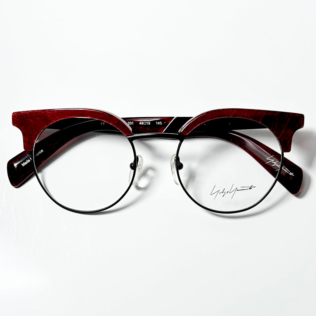Yohji Yamamoto YY3010 201 Eyeglasses Frame in Red/Black - Authentic New