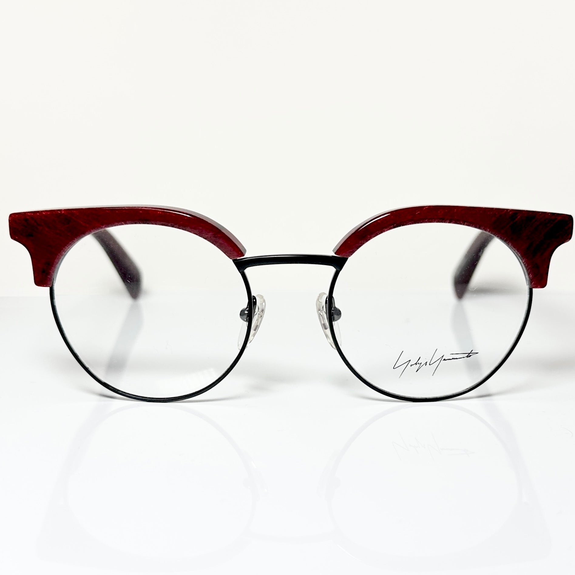 Yohji Yamamoto YY3010 201 Eyeglasses Frame in Red/Black - Authentic New