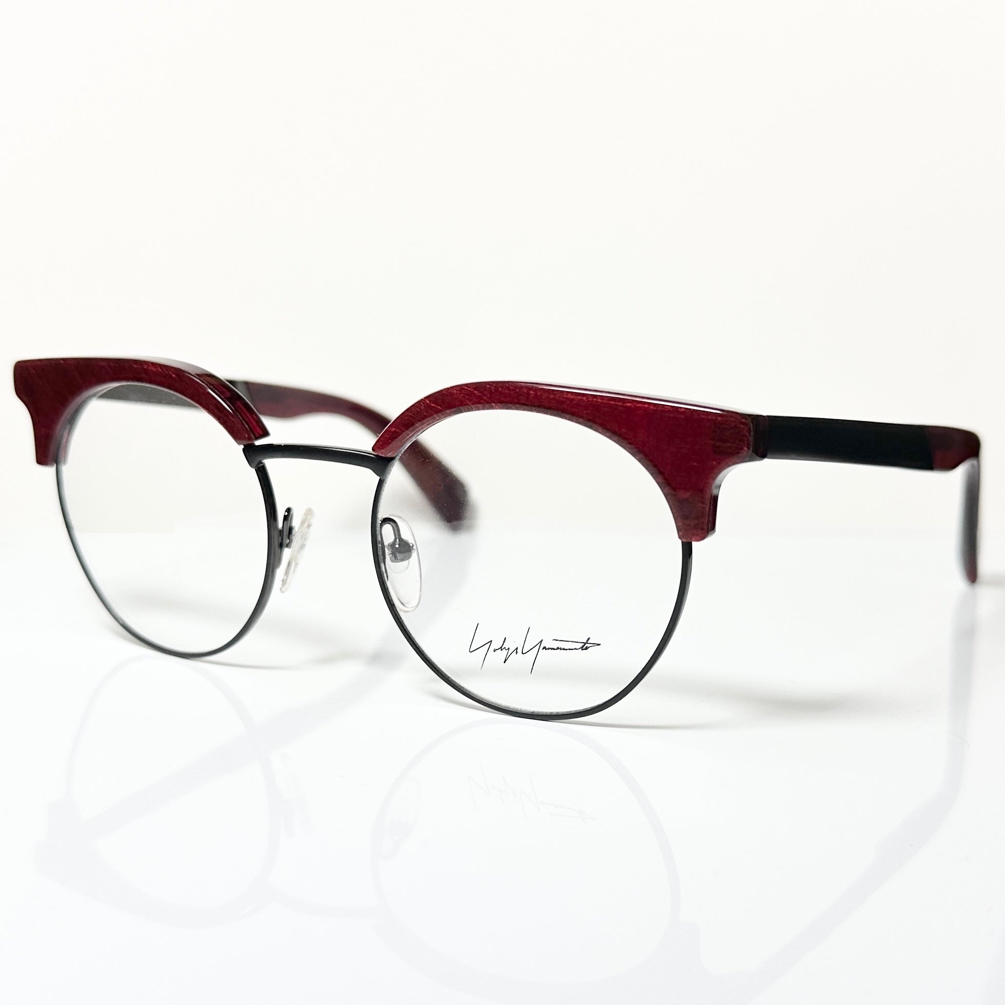 Yohji Yamamoto YY3010 201 Eyeglasses Frame in Red/Black - Authentic New