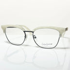 Yohji Yamamoto YY3011 867 Men's Eyeglasses Frame in White Marble - Authentic New