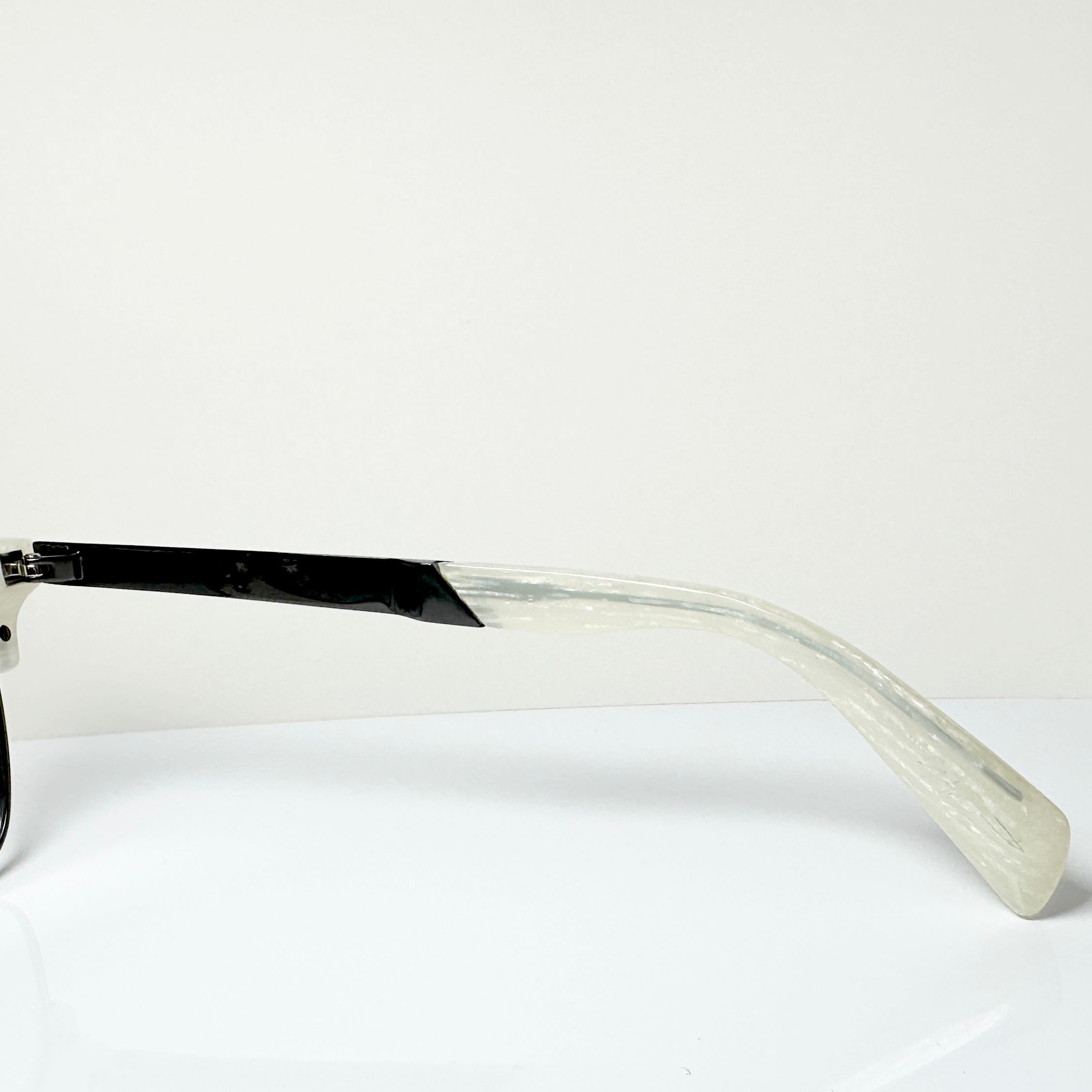 Yohji Yamamoto YY3011 867 Men's Eyeglasses Frame in White Marble - Authentic New