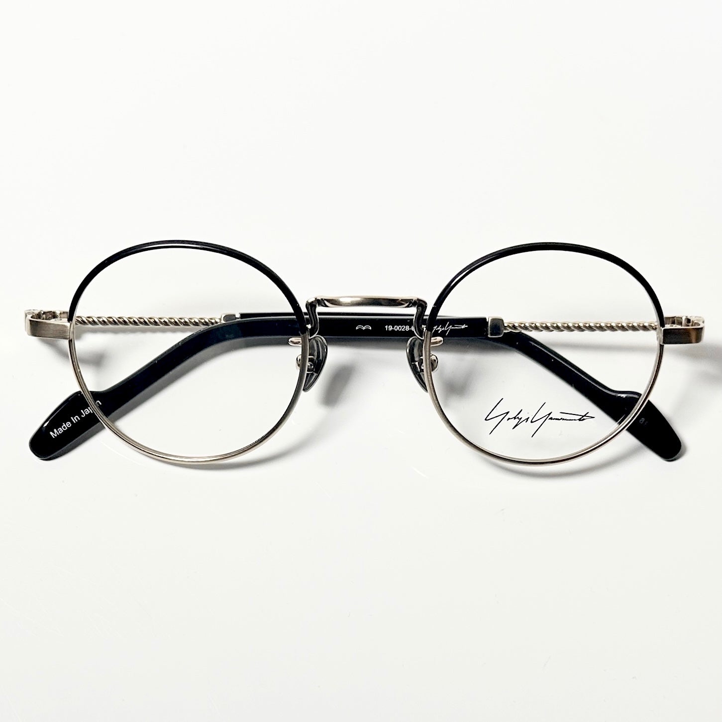 Yohji Yamamoto YY19-0028 6 Round Eyeglasses Frame in Gold/Black - Authentic New