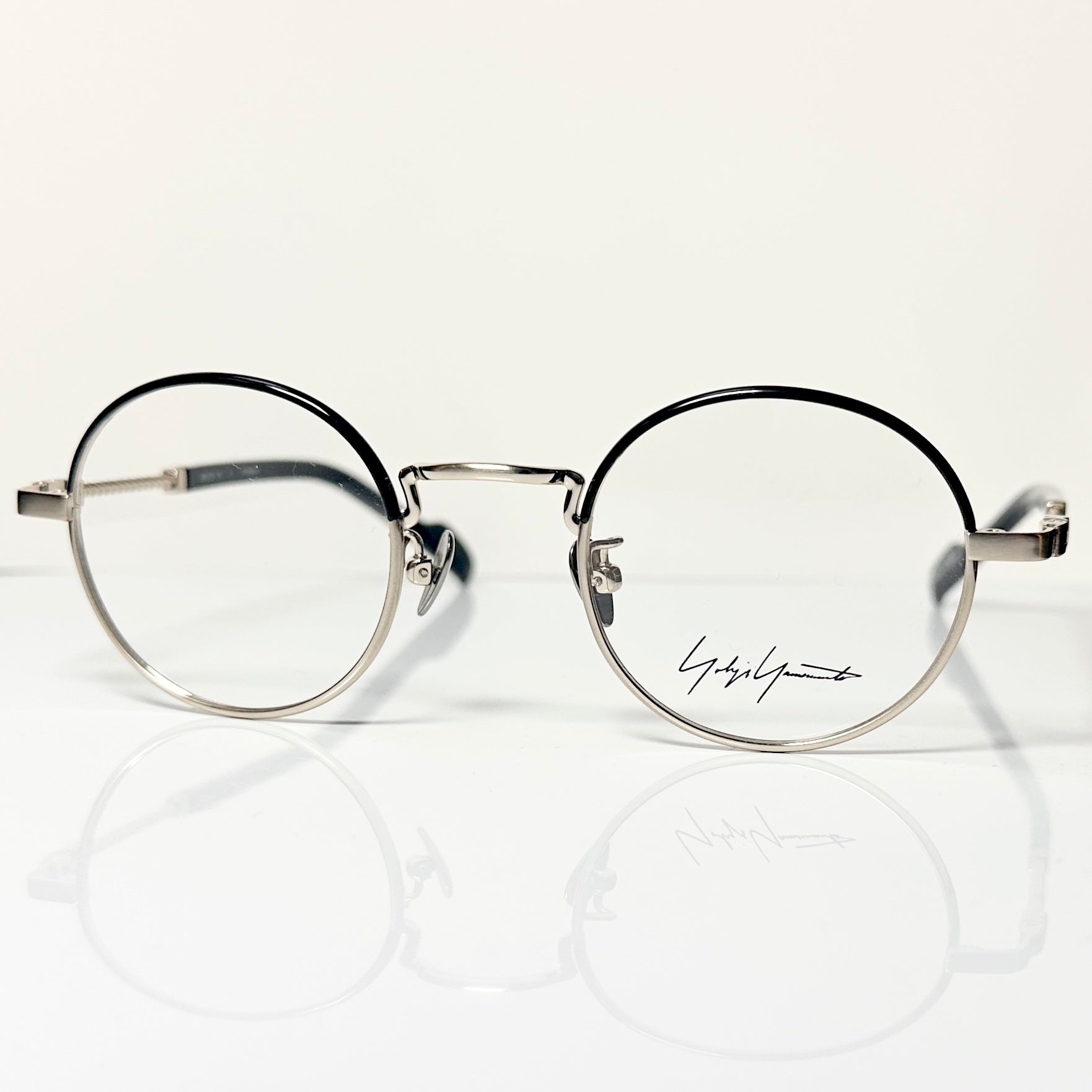 Yohji Yamamoto YY19-0028 6 Round Eyeglasses Frame in Gold/Black - Authentic New