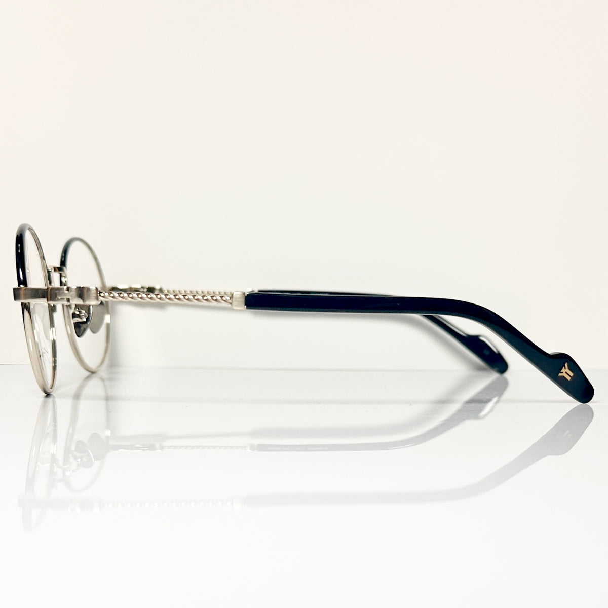 Yohji Yamamoto YY19-0028 6 Round Eyeglasses Frame in Gold/Black - Authentic New