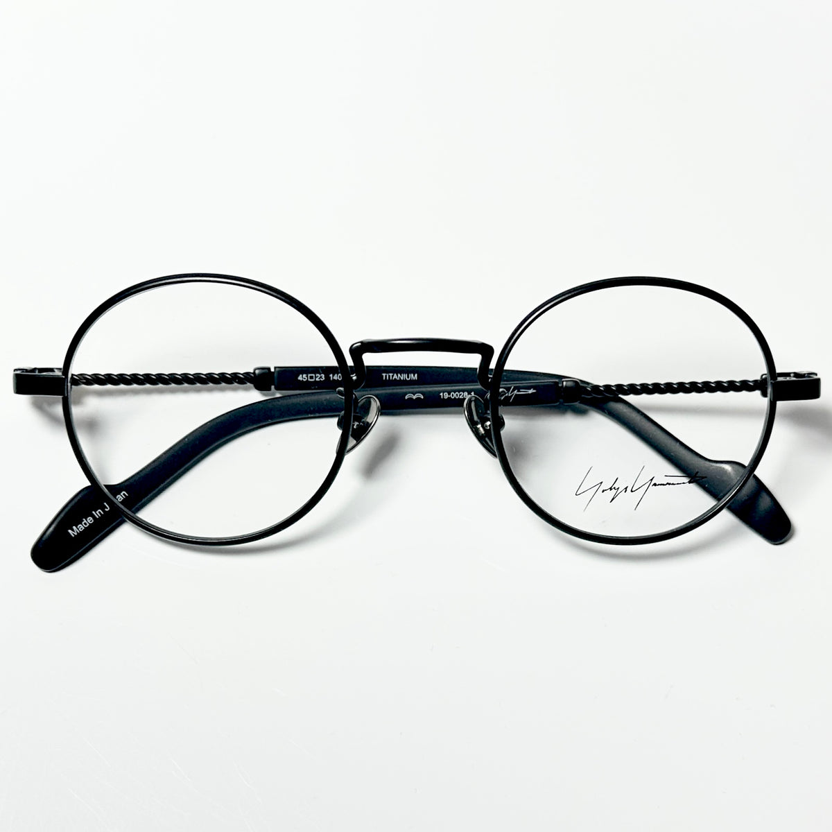 Yohji Yamamoto YY19-0028 1 Round Eyeglasses Frame in Black - Authentic New