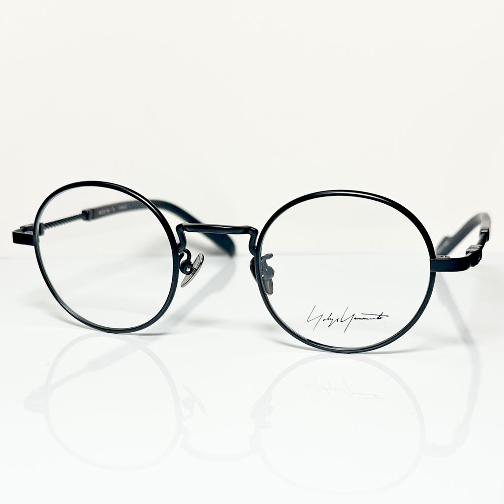 Yohji Yamamoto YY19-0028 1 Round Eyeglasses Frame in Black - Authentic New