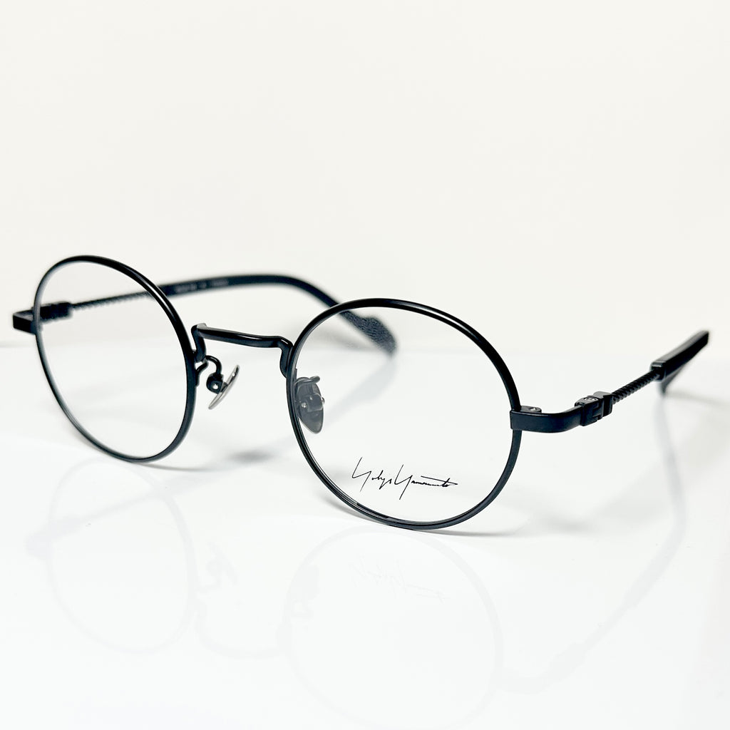 Yohji Yamamoto YY19-0028 1 Round Eyeglasses Frame in Black - Authentic New