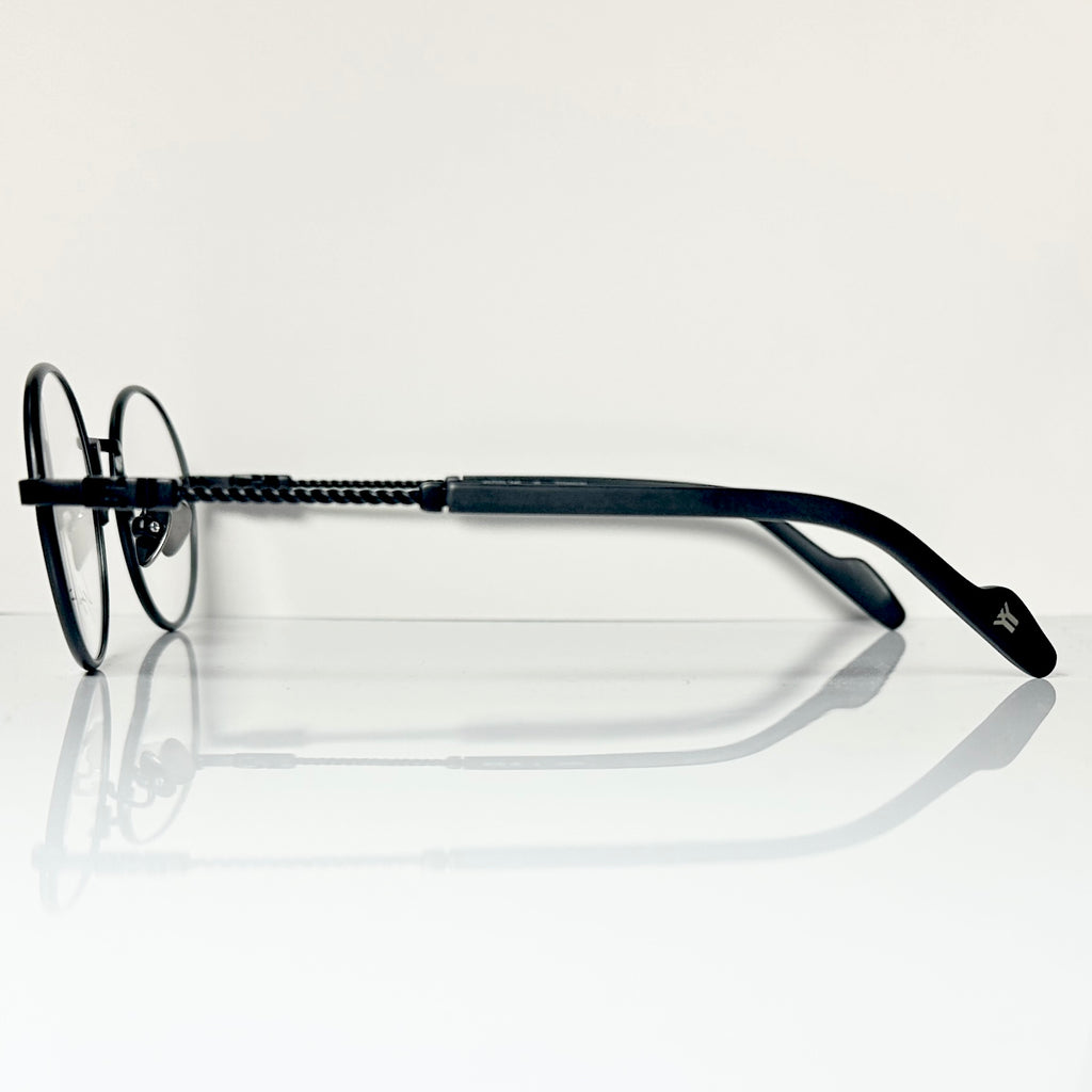 Yohji Yamamoto YY19-0028 1 Round Eyeglasses Frame in Black - Authentic New
