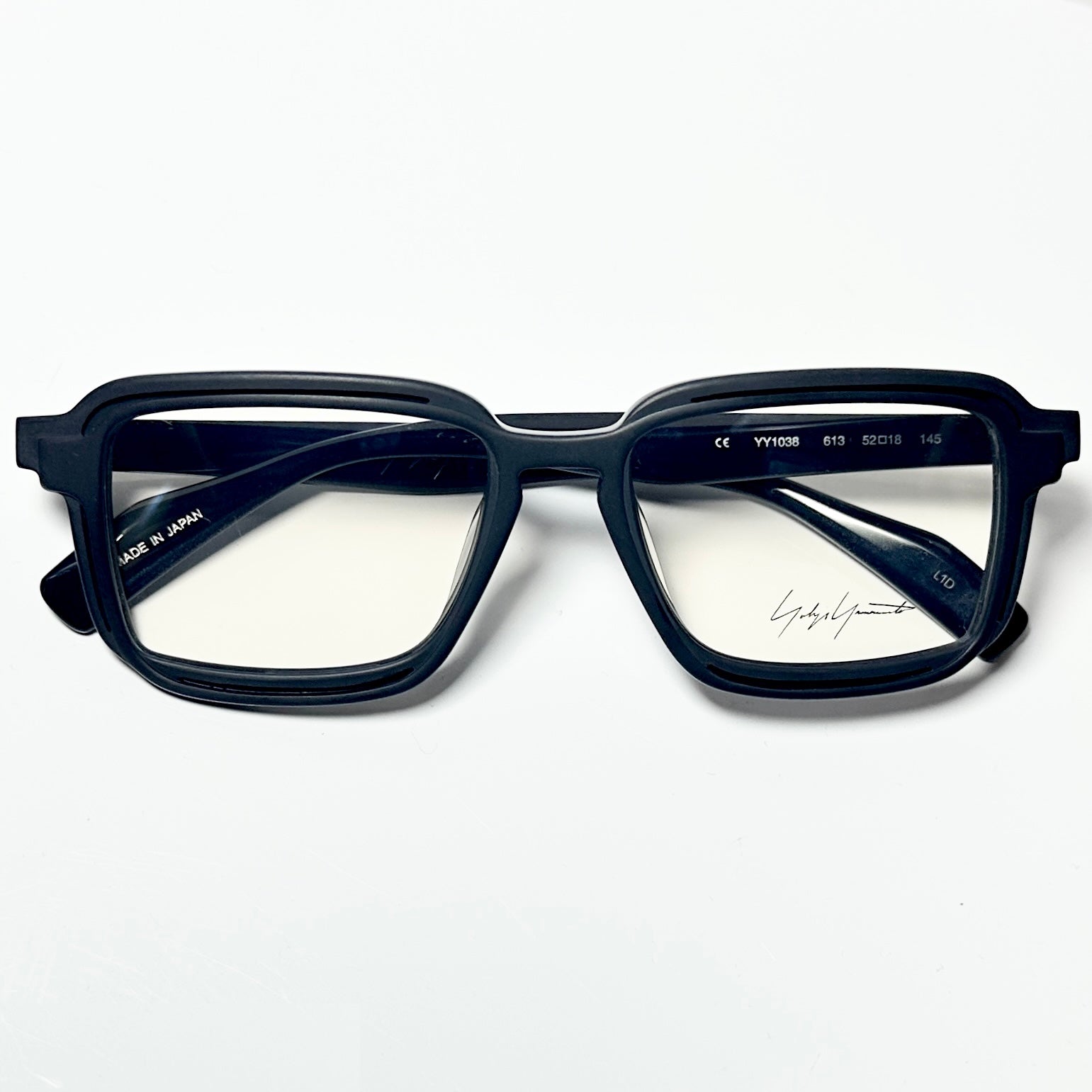 Yohji Yamamoto YY1038 613 Men's Eyeglasses Frame in Matt Black - Authentic New
