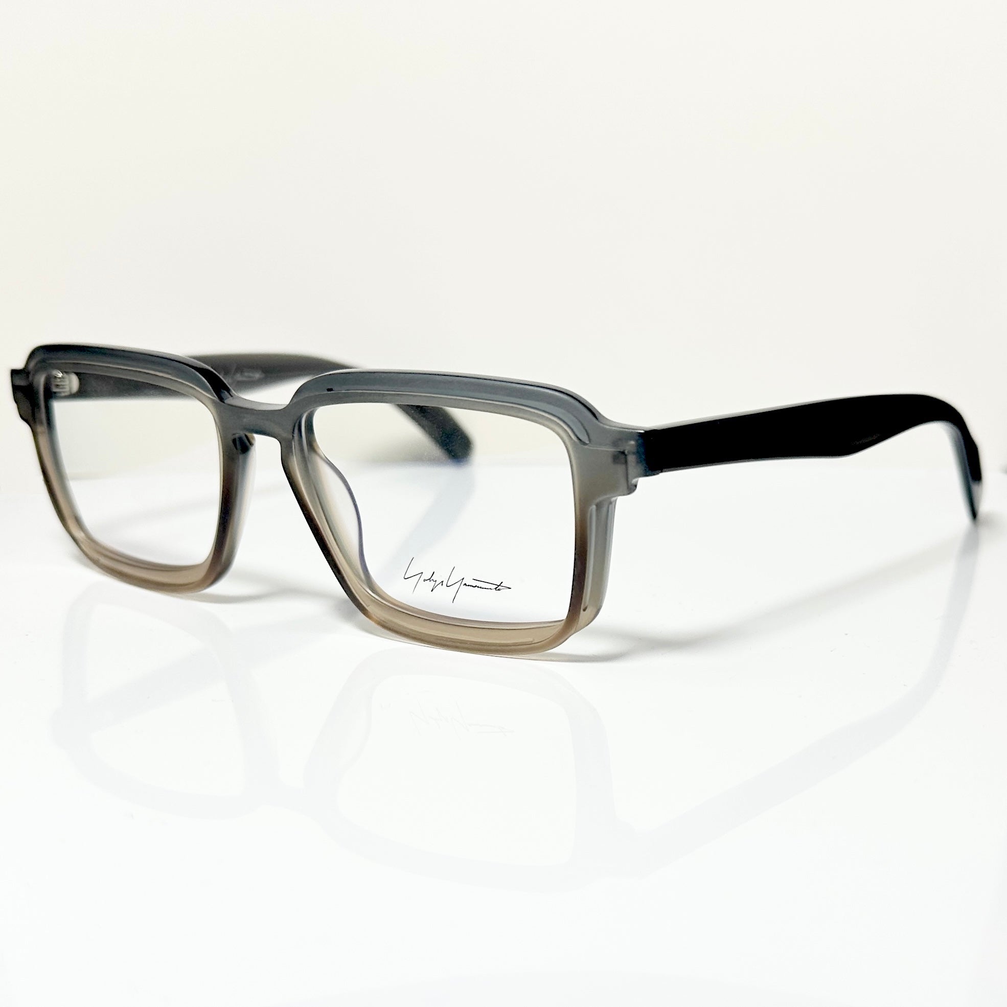 Yohji Yamamoto YY1038 932 Men's Eyeglasses Frame Matt Grey/Brown - Authentic New