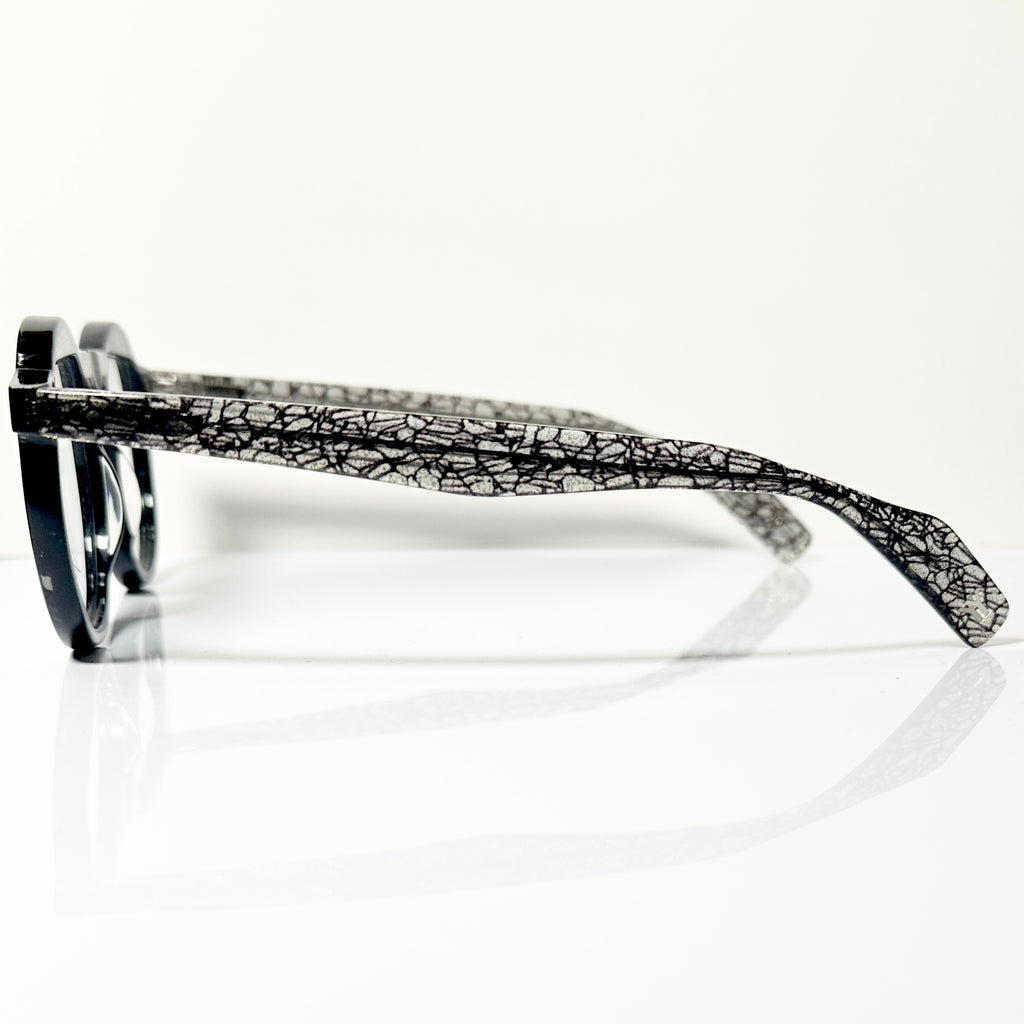 Yohji Yamamoto YY1035 019 Eyeglasses Frame in Black/Clear/Gold - Authentic New