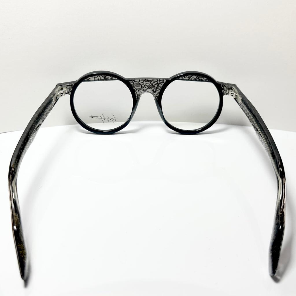 Yohji Yamamoto YY1035 019 Eyeglasses Frame in Black/Clear/Gold - Authentic New