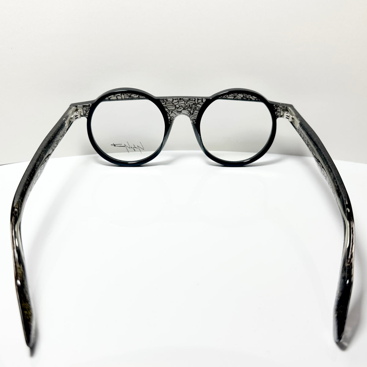 Yohji Yamamoto YY1035 019 Eyeglasses Frame in Black/Clear/Gold - Authentic New