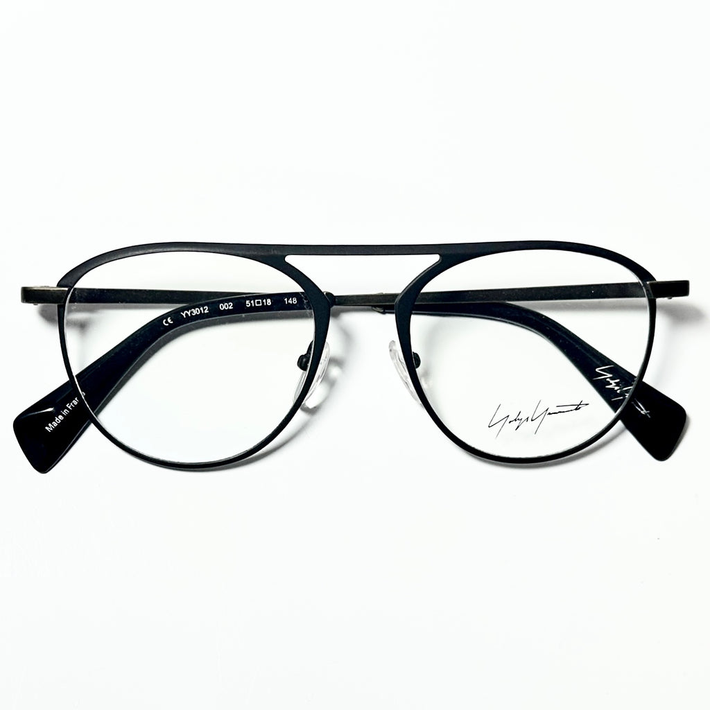 Yohji Yamamoto YY3012 002 Men's Eyeglasses Frame in Black  - Authentic New