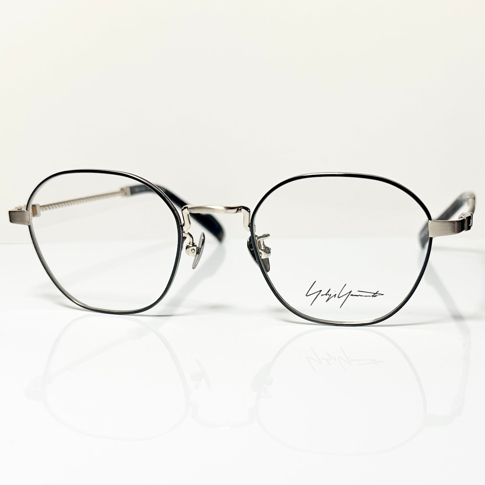 Yohji Yamamoto YY19-0026 6 Unisex Eyeglasses Frame in Black/Gold - Authentic New