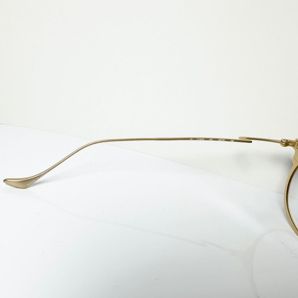 Yohji Yamamoto YY3025 403 Eyeglasses Frame in Gold - Authentic New