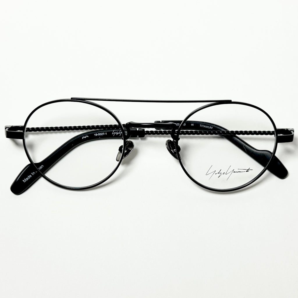 Yohji Yamamoto YY19-0026 1 Round Eyeglasses Frame in Black - Authentic New