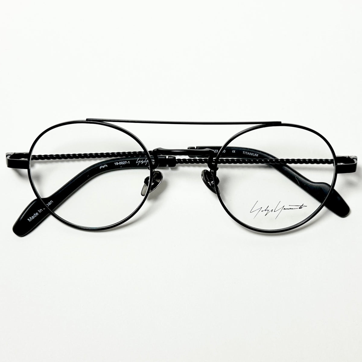 Yohji Yamamoto YY19-0026 1 Round Eyeglasses Frame in Black - Authentic New