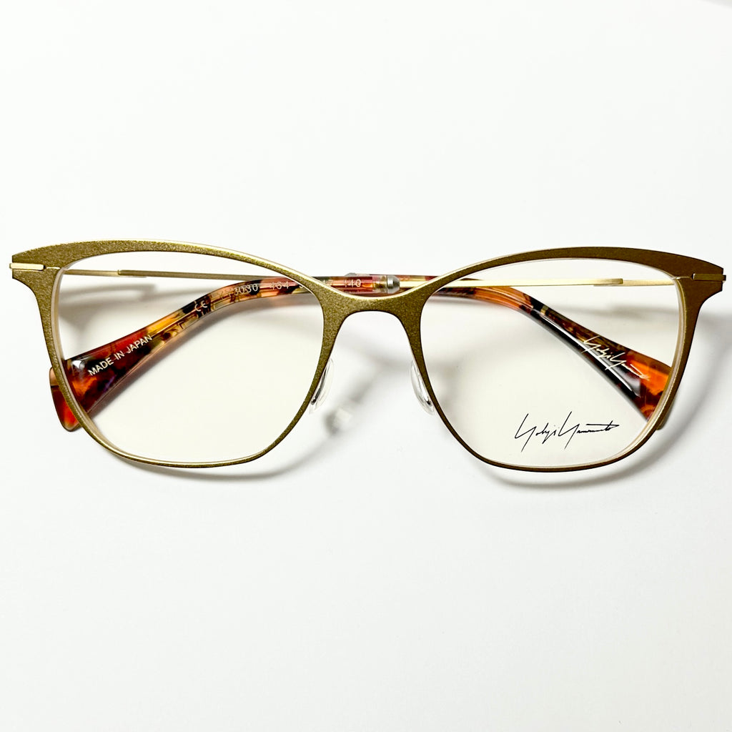 Yohji Yamamoto YY3030 464 Women's Eyeglasses Frame in Gold - Authentic New
