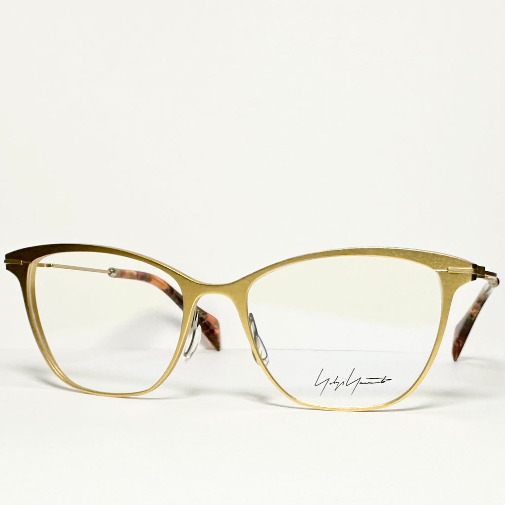 Yohji Yamamoto YY3030 464 Women's Eyeglasses Frame in Gold - Authentic New