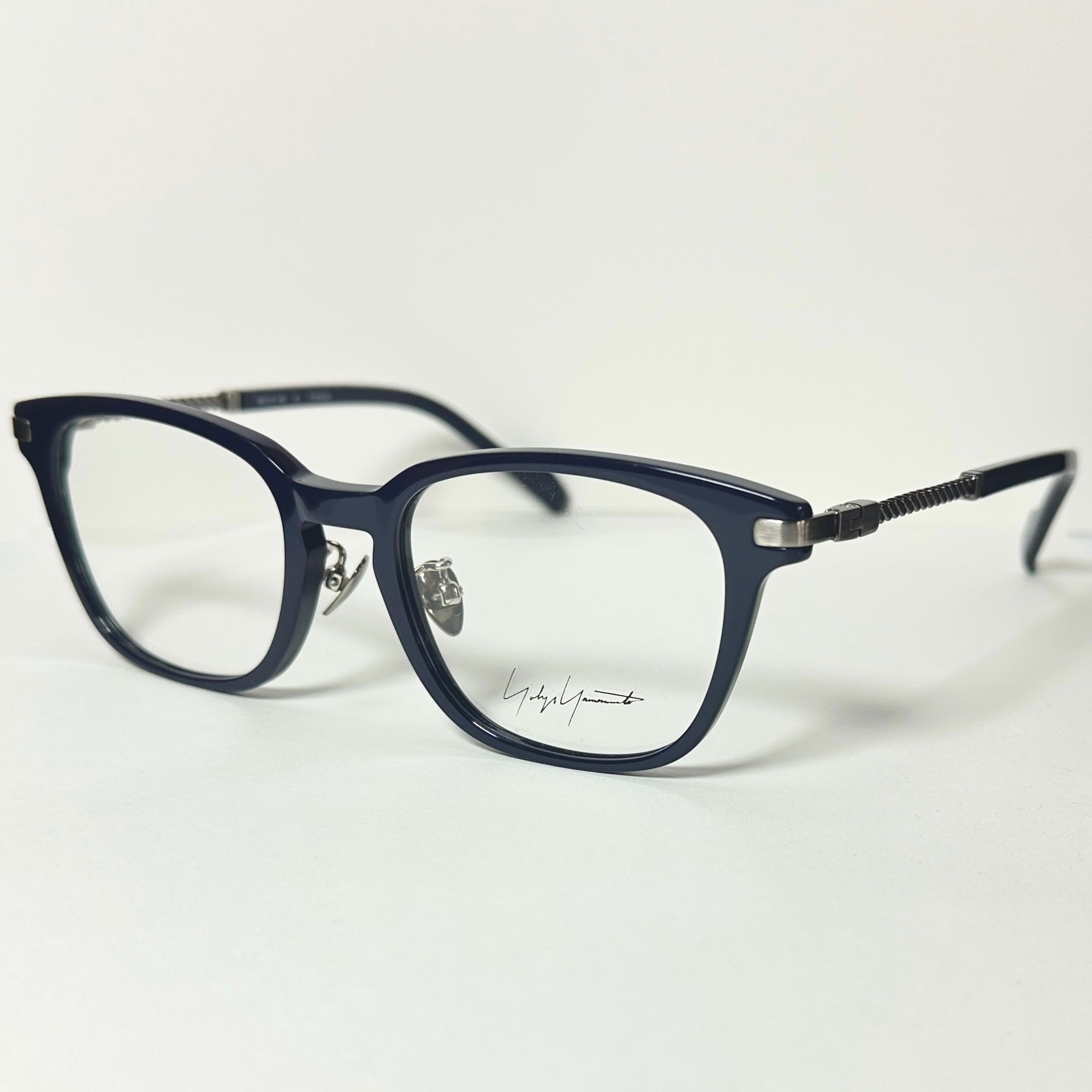 Yohji Yamamoto YY19-0032 02 Men's Eyeglasses Frame in Navy - Authentic New