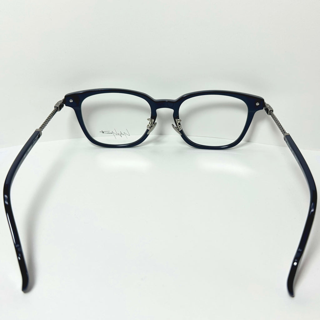 Yohji Yamamoto YY19-0032 02 Men's Eyeglasses Frame in Navy - Authentic New