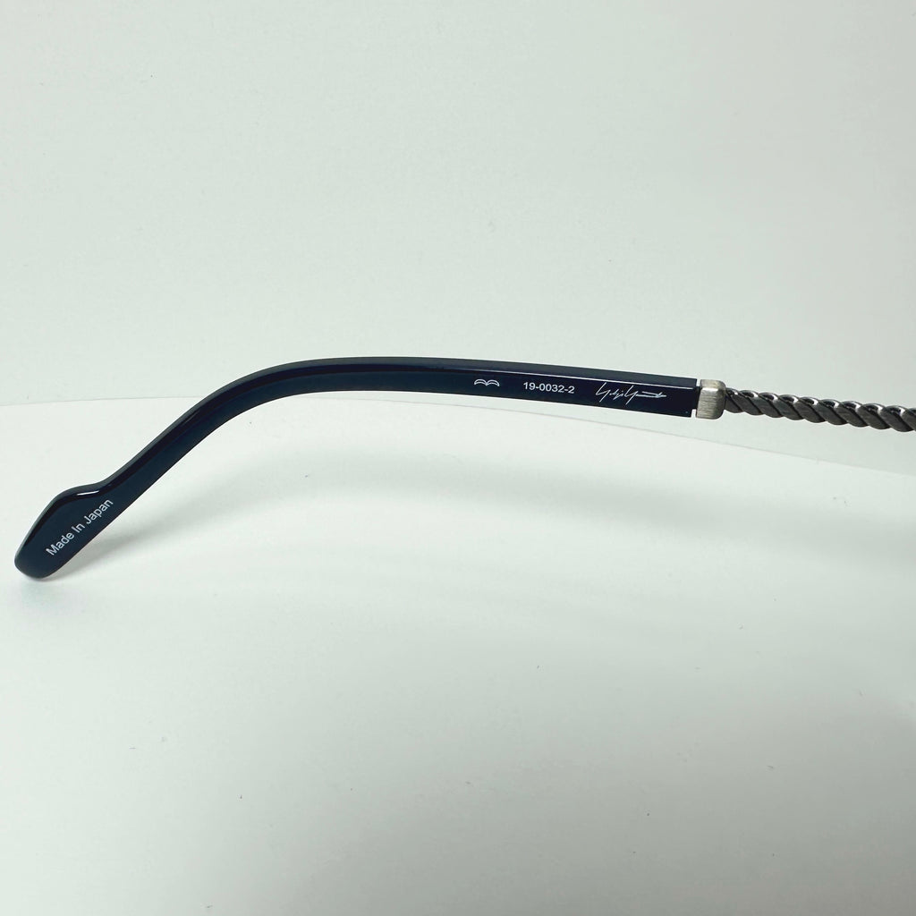 Yohji Yamamoto YY19-0032 02 Men's Eyeglasses Frame in Navy - Authentic New
