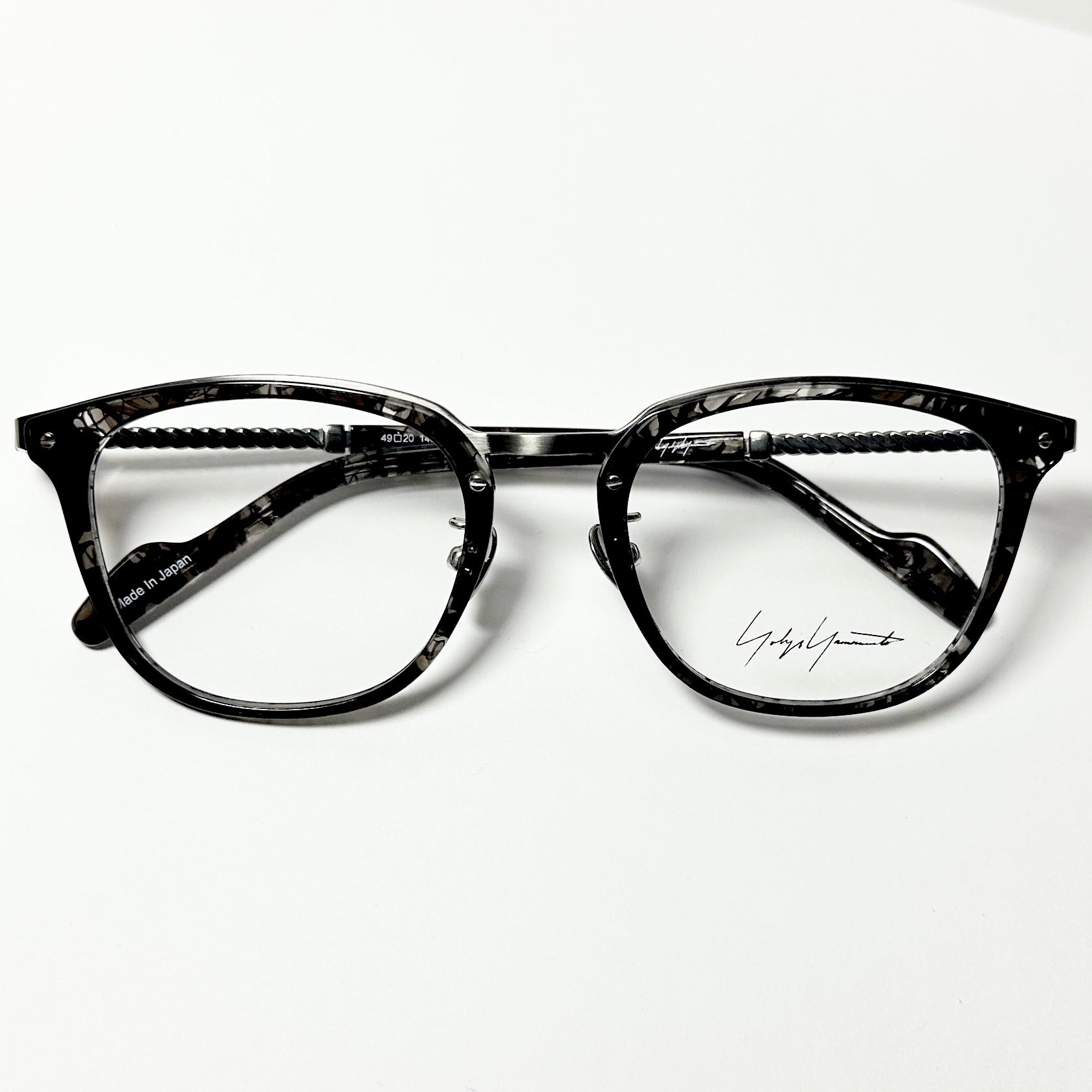 Yohji Yamamoto YY19-0031 03 Men's Eyeglasses Frame in Gunmetal - Authentic New