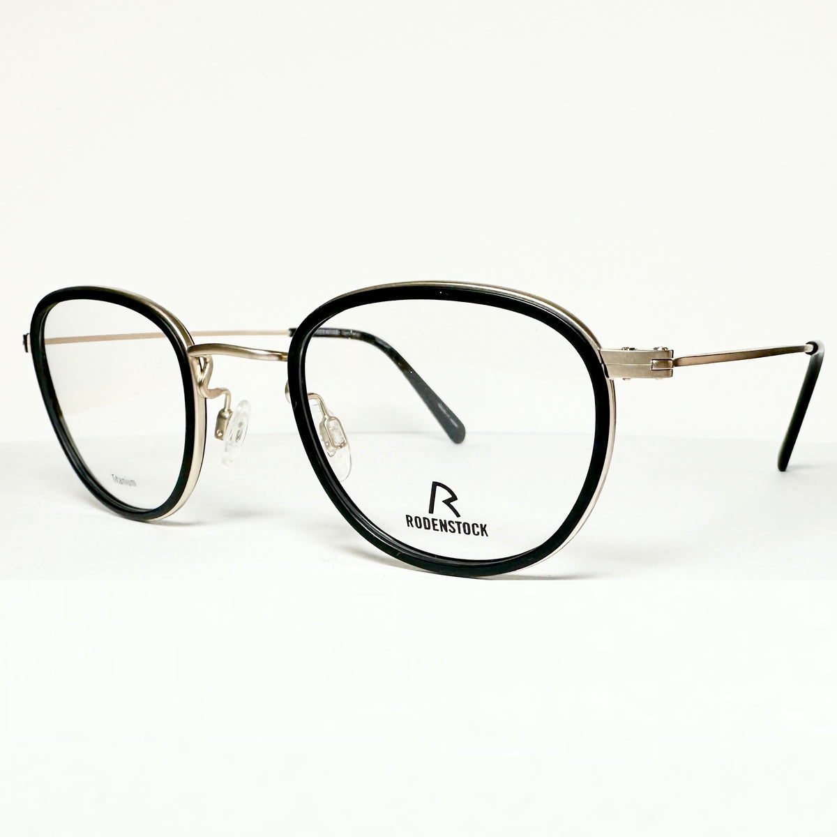 RODENSTOCK R8024 A 47 Unisex Eyeglasses Frames in Black/Gold - Authentic New