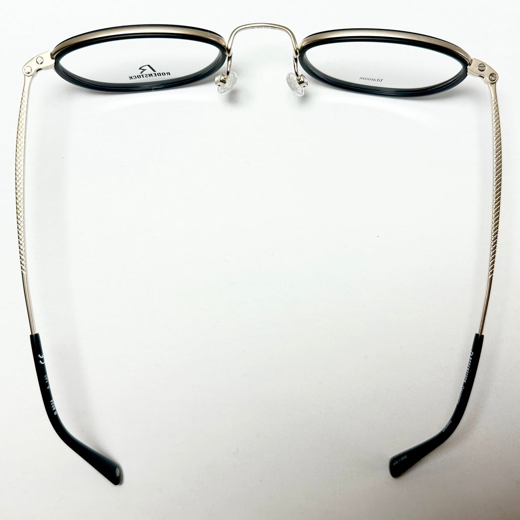 RODENSTOCK R8024 A 47 Unisex Eyeglasses Frames in Black/Gold - Authentic New