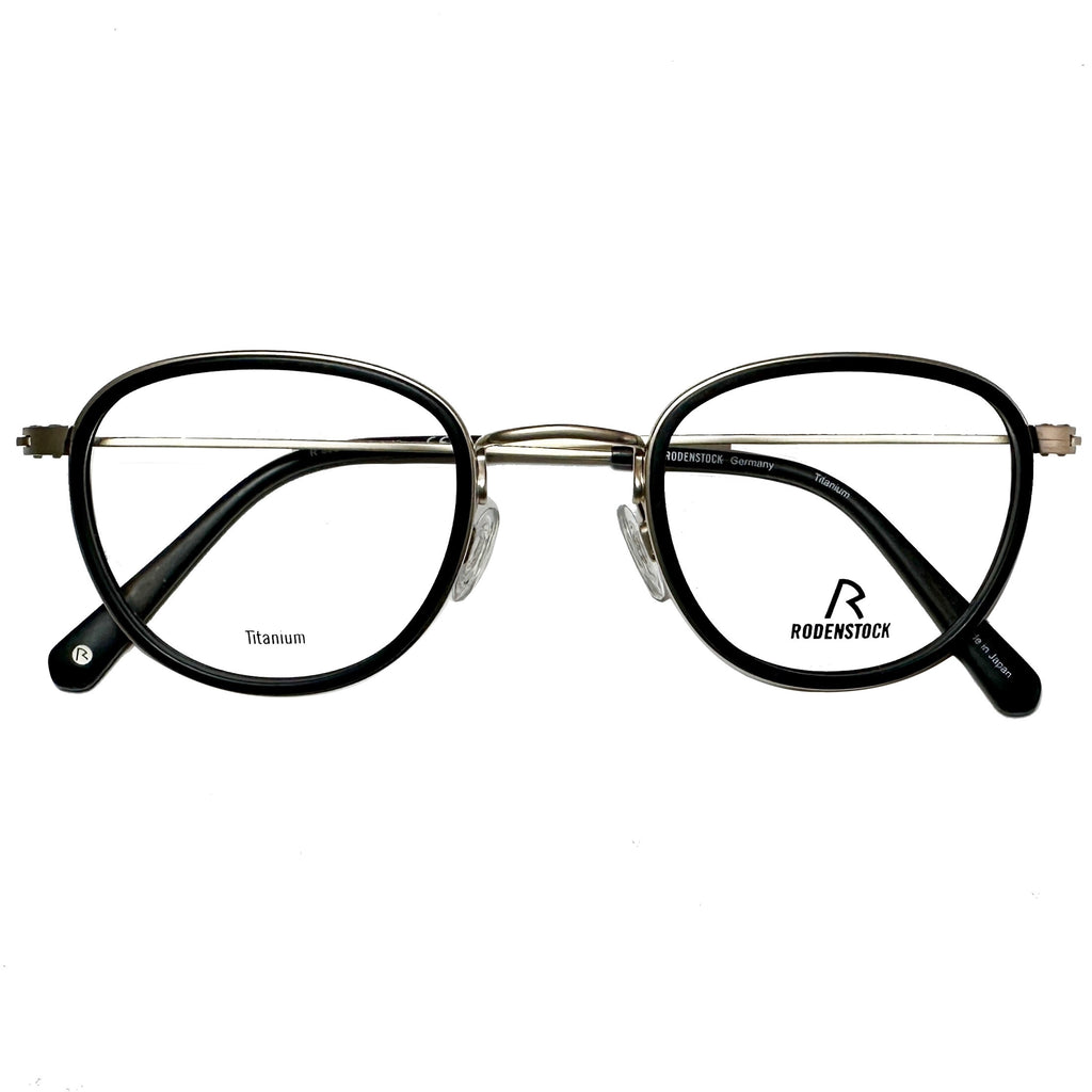 RODENSTOCK R8024 A 47 Unisex Eyeglasses Frames in Black/Gold - Authentic New