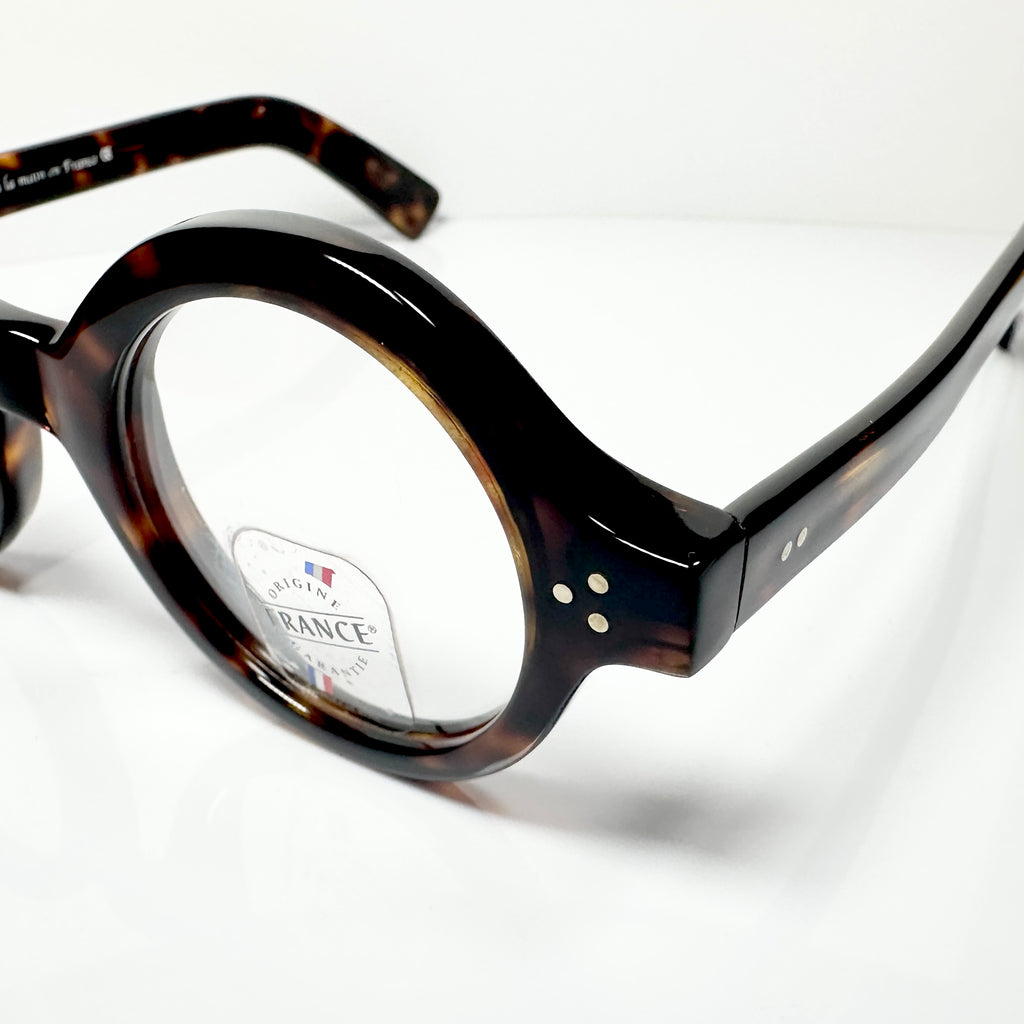 Maryll Round Eyeglasses Frame in Tortoise PO78- Authentic New