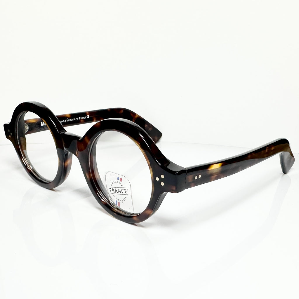 Maryll Round Eyeglasses Frame in Tortoise PO78- Authentic New