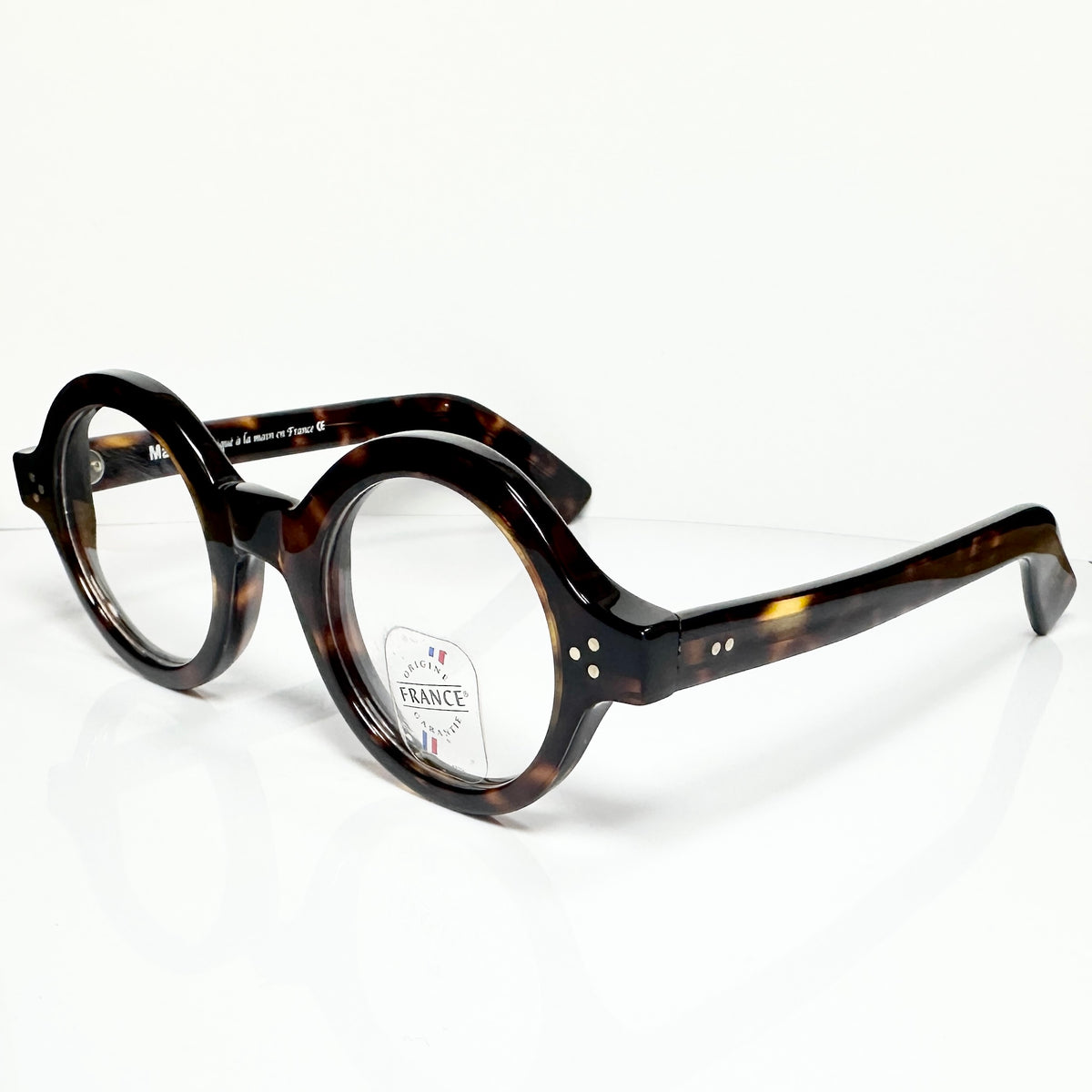 Maryll Round Eyeglasses Frame in Tortoise PO78- Authentic New