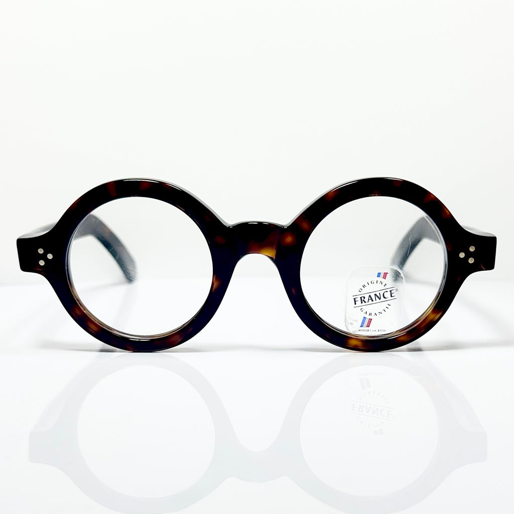 Maryll Round Eyeglasses Frame in Tortoise PO78- Authentic New