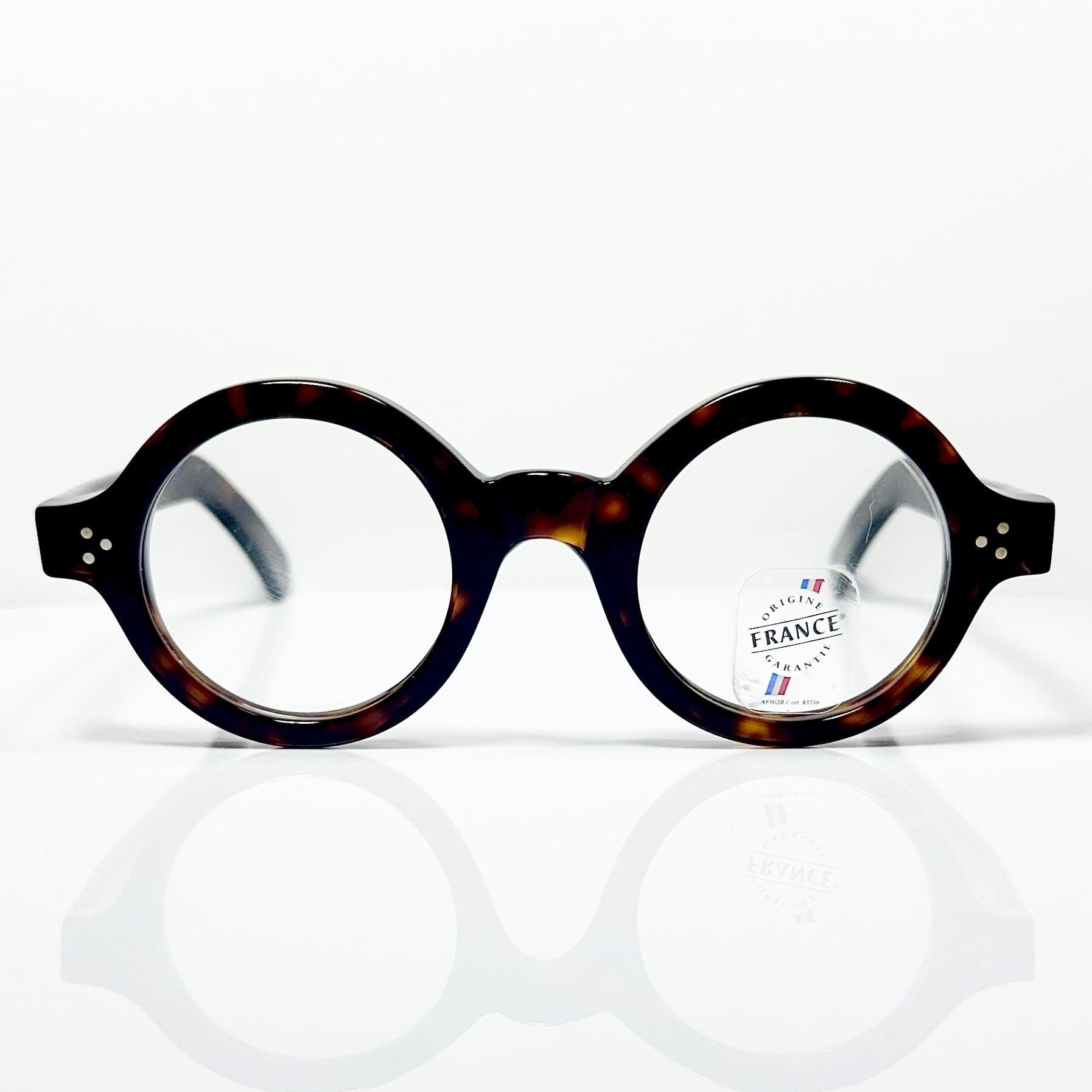 Maryll Round Eyeglasses Frame in Tortoise PO78- Authentic New