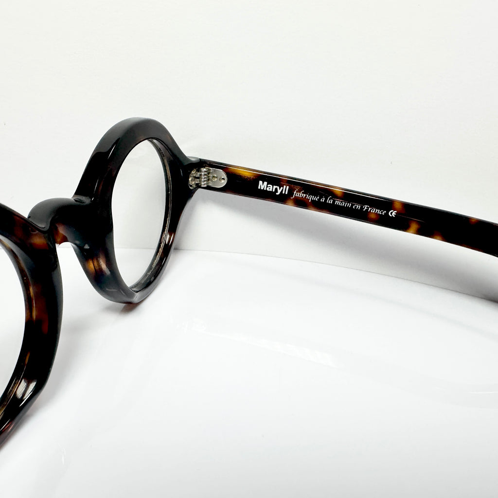 Maryll Round Eyeglasses Frame in Tortoise PO78- Authentic New