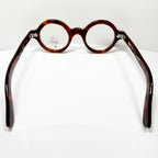 Maryll Round Eyeglasses Frame in Amber PO78 - Authentic New