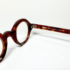 Maryll Round Eyeglasses Frame in Amber PO78 - Authentic New