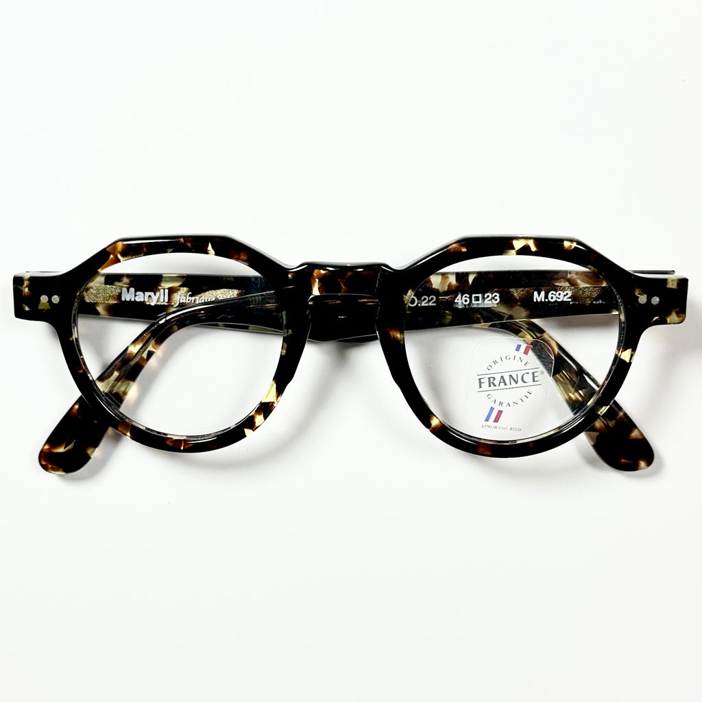 Maryll Men's Crown Panto Eyeglasses Frame in Tortoise PO22 - Authentic New