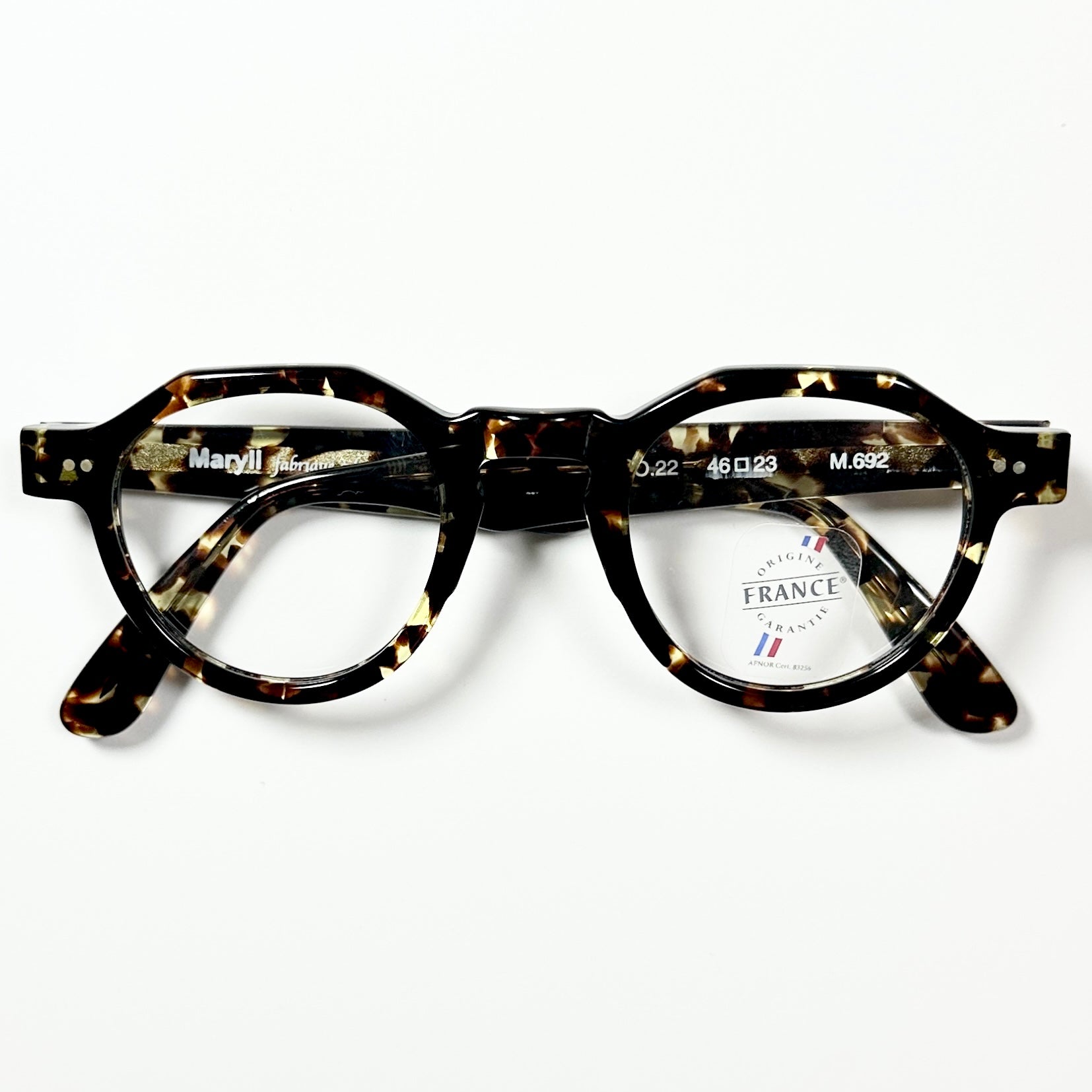 Maryll Men's Crown Panto Eyeglasses Frame in Tortoise PO22 - Authentic New