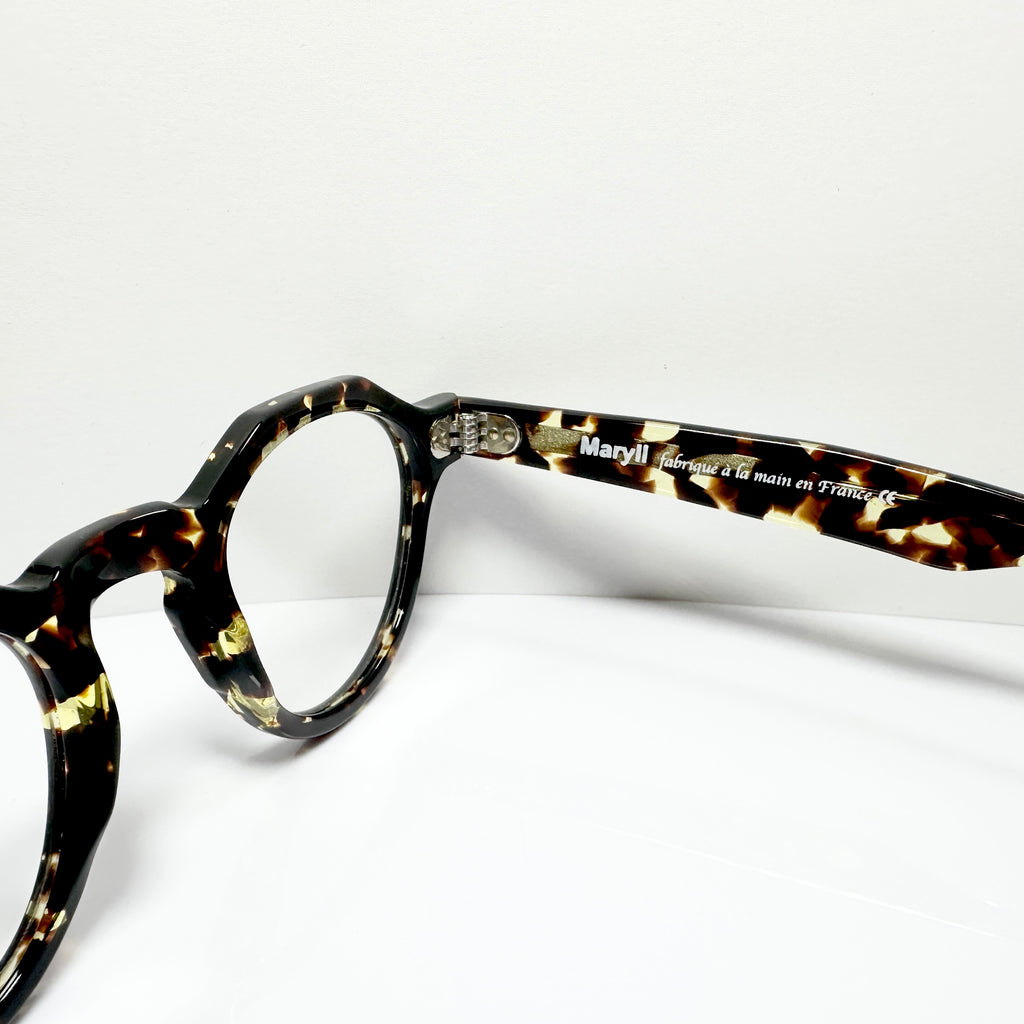 Maryll Men's Crown Panto Eyeglasses Frame in Tortoise PO22 - Authentic New