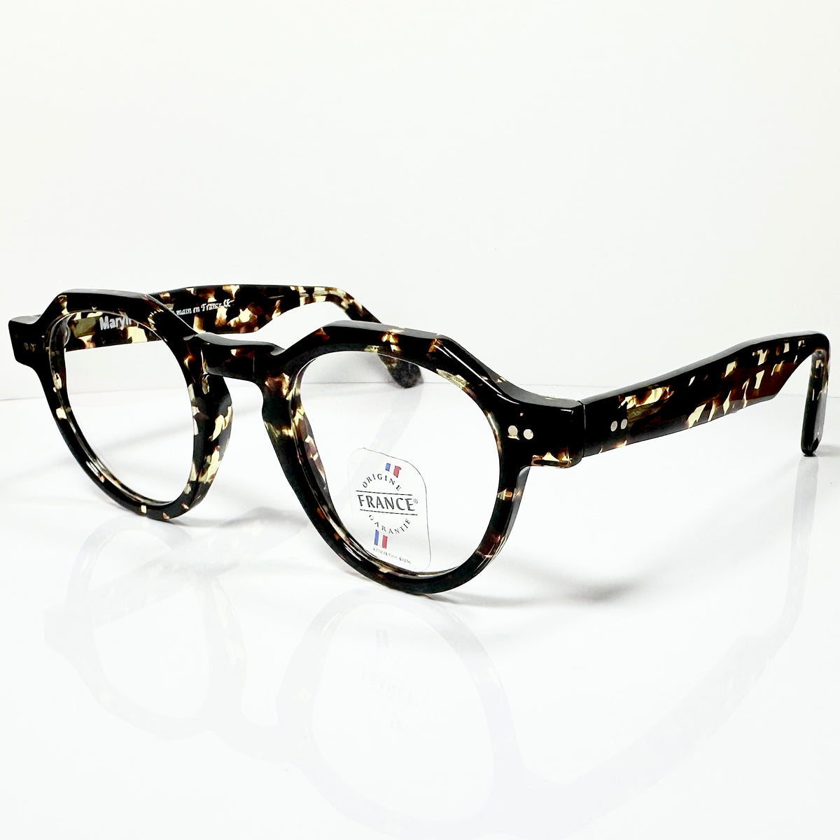 Maryll Men's Crown Panto Eyeglasses Frame in Tortoise PO22 - Authentic New