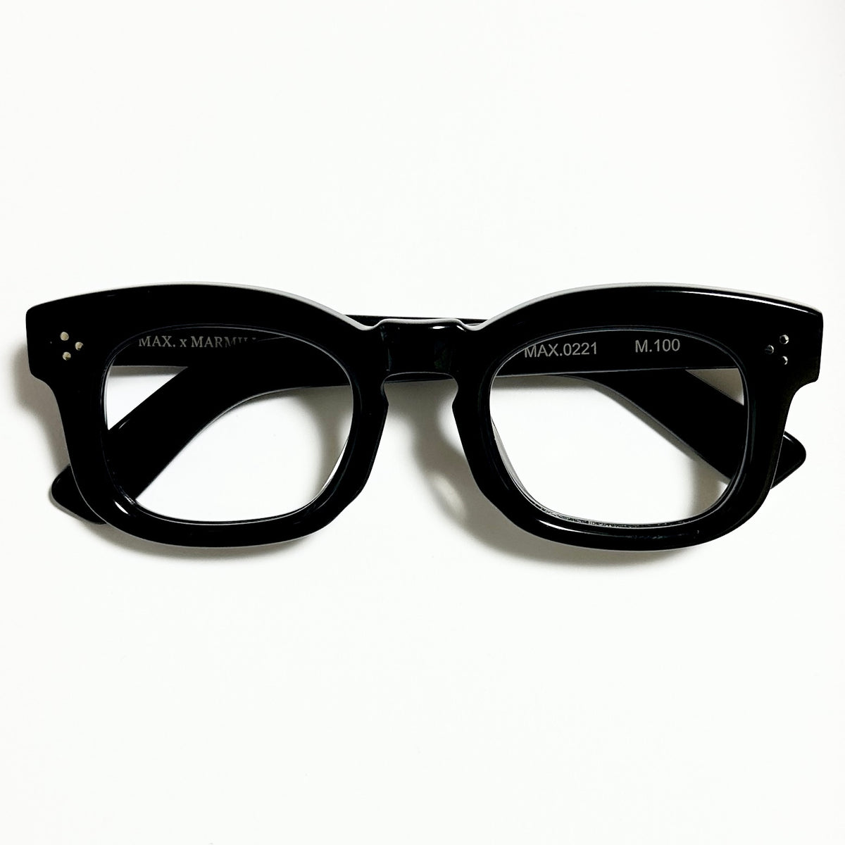 Maryll 8mm Thick Square Men's Eyeglasses Frame in Black MAX0221 - Authentic New