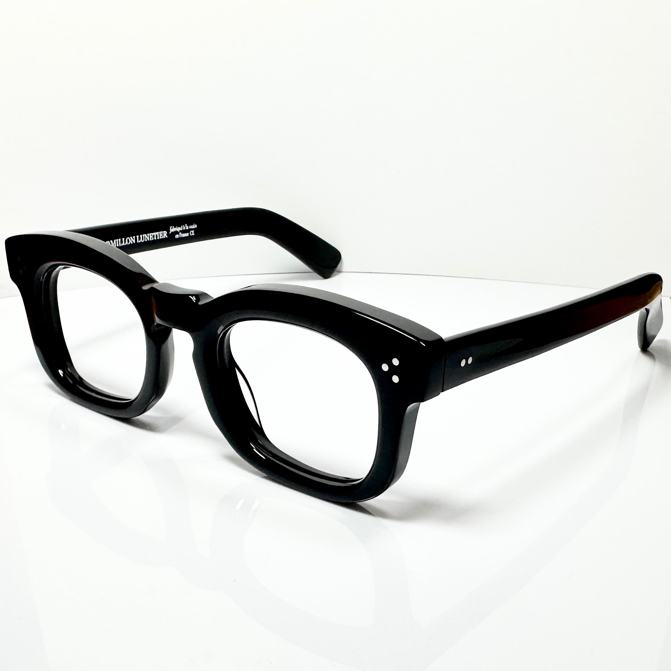 Maryll 8mm Thick Square Men's Eyeglasses Frame in Black MAX0221 - Authentic New