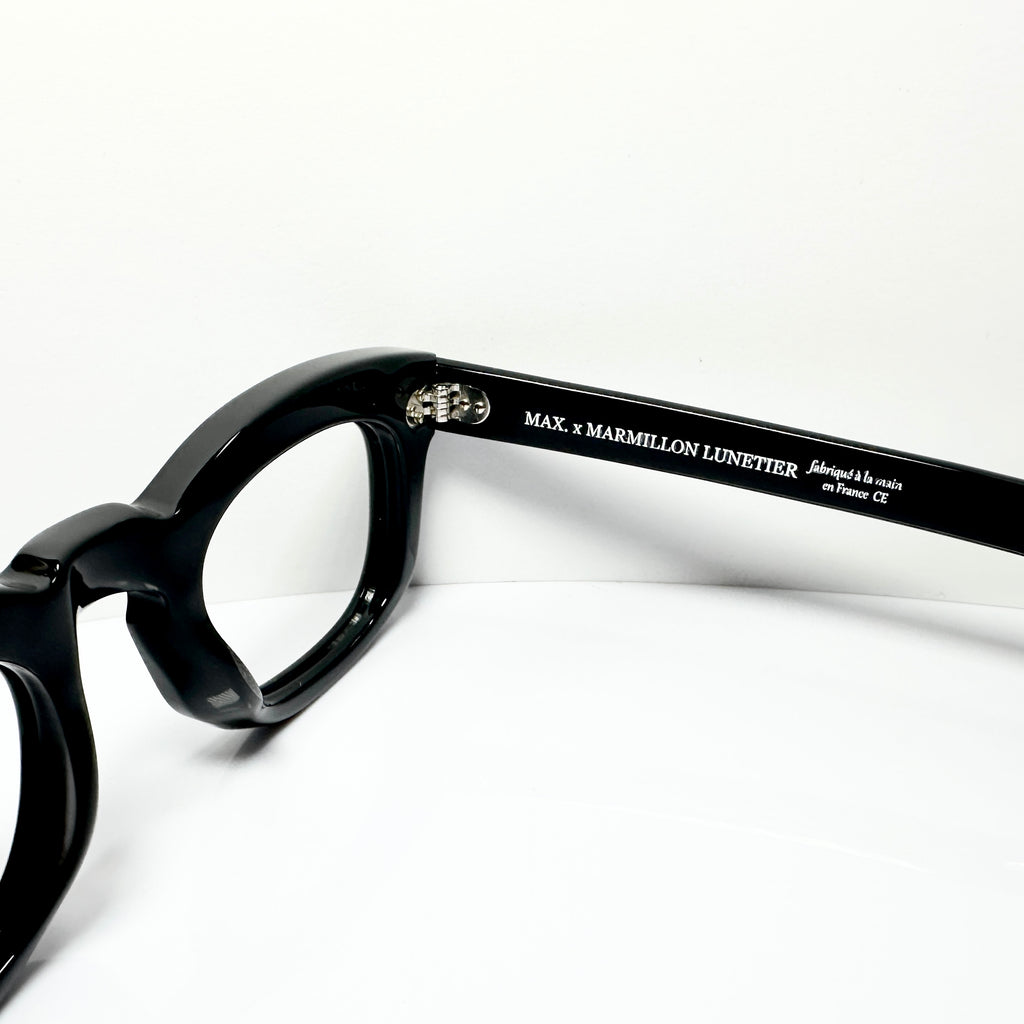 Maryll 8mm Thick Square Men's Eyeglasses Frame in Black MAX0221 - Authentic New