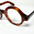 Maryll Round Eyeglasses Frame in Amber PO78 - Authentic New